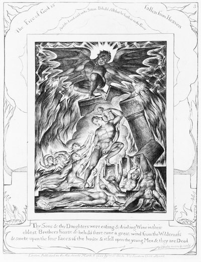 La Distruzione dei Figli di Giobbe da William Blake